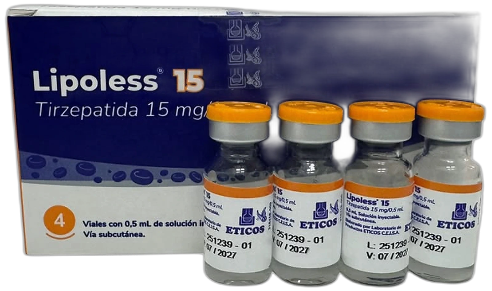 Lipoless Kit 4 Ampolas 15mg